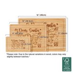 Planche à découper en bambou FSC gravée avec rainure pour le jus de fruit Cadeau de pendaison de crémaillère pour la famille et les amis