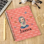 Cahier à spirales A5 avec noms et 120 pages lignées Cadeau d'anniversaire et de Noël pour femmes