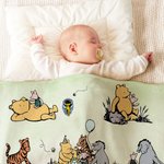Personalized Classic Winnie the Pooh Illustration Soft Throw Blanket with Name Nusery Decor Birthday Baby Shower Gift for Newborns Boys Girls