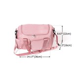 Personalized Multi-compartment Waterproof Weekend Bag with Shoulder Strap and Name Birthday Back to School Gift for Women