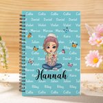 Cahier à spirales A5 avec noms et 120 pages lignées Cadeau d'anniversaire et de Noël pour femmes