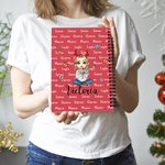 Cahier à spirales A5 avec noms et 120 pages lignées Cadeau d'anniversaire et de Noël pour femmes