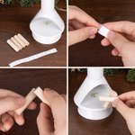 Personalized Mid-Century Modern Style Mini LED Tabletop Fireplace Light with Miniature Firewood Holiday Party Christmas Decor Gift for Family Friend