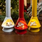 Personalized Mid-Century Modern Style Mini LED Tabletop Fireplace Light with Miniature Firewood Holiday Party Christmas Decor Gift for Family Friend
