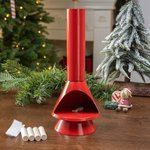 Personalized Mid-Century Modern Style Mini LED Tabletop Fireplace Light with Miniature Firewood Holiday Party Christmas Decor Gift for Family Friend