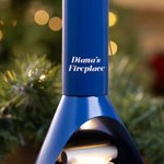 Personalized Mid-Century Modern Style Mini LED Tabletop Fireplace Light with Miniature Firewood Holiday Party Christmas Decor Gift for Family Friend
