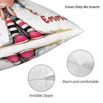 Custom Quirky Girl Pillow Cover with Name – Gift for Girls & Women