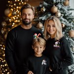 Spersonalizowany Elf Renifer Bałwan Igloo Inicjał Dziecko Dorosły Dopasowana bluza z imieniem Strój na przyjęcie bożonarodzeniowe Prezent dla rodziny
