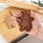 Tampon à Biscuit en Impression 3D Personnalisé avec Nom Bonhomme de Neige Pain d'Épice Elfe Cadeau Noël Pendaison de Crémaillère pour Enfant Famille