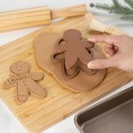 Tampon à Biscuit en Impression 3D Personnalisé avec Nom Bonhomme de Neige Pain d'Épice Elfe Cadeau Noël Pendaison de Crémaillère pour Enfant Famille