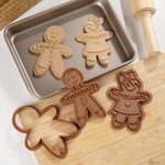 Tampon à Biscuit en Impression 3D Personnalisé avec Nom Bonhomme de Neige Pain d'Épice Elfe Cadeau Noël Pendaison de Crémaillère pour Enfant Famille