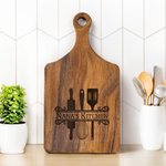 Personalized Engraved Cooking Tool Wooden Bamboo Reversible Cheese Charcuterie Cutting Board with Grip Ship from USA Wedding Gift for Family Friend