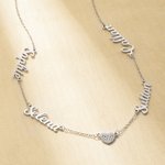 Collana personalizzata con ciondolo a forma di cuore con 1-6 nomi gioiello raffinato regalo di San Valentino o per festa della mamma