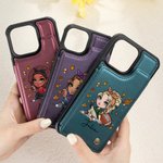 Personalised Cute Football Girl Name Leather Flip Wallet Phone Case with Card Holder and RFID Blocking Birthday Holiday Gift for Women