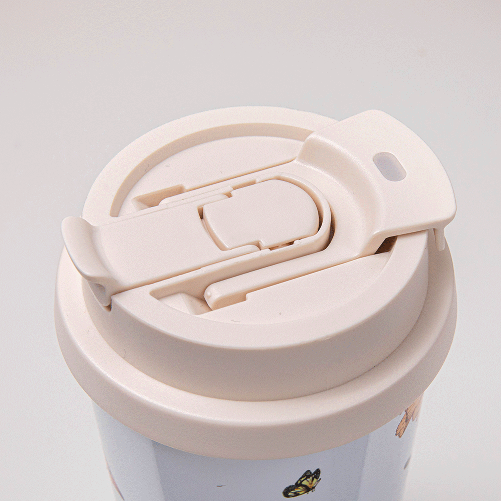 Personalisierter Isolierter Cartoon Figur Reise Kaffeebecher 500ml mit Auslaufsicheren Deckel Silikon Strohhalm Geburtstag Geschenk für Damen Kinder