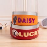 Personalisierter Hundenapf aus Edelstahl mit Hundefoto und Namen Lebensmittelqualität rutschfester Futternapf Geburtstag Geschenk für Haustierbesitzer