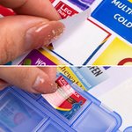 Personalized Birth Flower Cartoon 10 Compartments Pocket Pharmacy Travel Daily Pill Organizer with Name and Medication Labels Gift for Family Friend