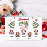 Personalizzato Cookie Crew albero di Natale Highland Cow Food Grade metallo biscotto scatola di latta con nome regalo di Natale per la famiglia
