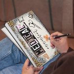 Personalisierte Leopard Cartoon Krankenschwester Arzt Spirale A5 Notebook mit 120 linierten Seiten und Name Geburtstag Anerkennung Geschenk für medizi