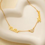 Collana personalizzata con ciondolo a forma di cuore con 1-6 nomi gioiello raffinato regalo di San Valentino o per festa della mamma