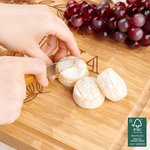 Spersonalizowana grawerowana bambusowa deska do krojenia FSC z rowkiem na sok Made in USA Prezent ślubny dla rodziny z okazji parapetówki