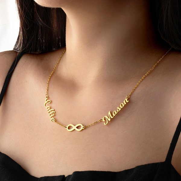 Gepersonaliseerde Minimalistische Infinity 1-6 Familienaam Halsketting Sieraden Verjaardag Verjaardag Moederdag Cadeau voor Vrouwen Meisjes