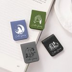 Spersonalizowany prezent urodzinowy dla mola książkowego Miłośnicy kotów Magnetyczny skórzany klips do zakładek z imieniem i nazwiskiem Materiały piśmiennicze do czytania