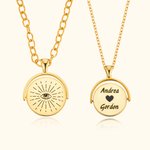 Personalizado Evil Eye Corazón Infinito Fidget Collar con nombre grabado Dainty Spinner Ansiedad Joyería Regalo de cumpleaños para las mujeres amantes de la meditación