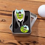 Gepersonaliseerde Cartoon Karakter Naam Magnetische Divot Repair Tool Ball Marker Set Hoed Clip met geval Golf accessoire Verjaardagscadeau voor golfl