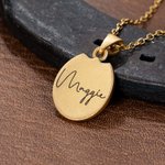 Personligt Vintage Hästsko Sadelhänge Halsband med graverat namn Country Smycken Födelsedag Ridsport Present till hästälskare Kvinnor