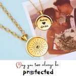Personalizado Evil Eye Corazón Infinito Fidget Collar con nombre grabado Dainty Spinner Ansiedad Joyería Regalo de cumpleaños para las mujeres amantes de la meditación