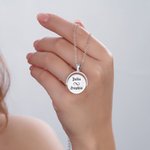 Personalizado Evil Eye Corazón Infinito Fidget Collar con nombre grabado Dainty Spinner Ansiedad Joyería Regalo de cumpleaños para las mujeres amantes de la meditación