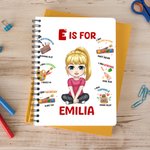 Personalisierte Cartoon-Charakter Bibel Affirmation A5 Spirale Notebook mit anfänglichen Namen und 120 linierten Seiten Geburtstag inspirierende Geschenk für Jungen Mädchen