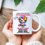 Personalised Don't Piss Me Off Coffee Cartoon Animal 11oz Mug with Name Birthday Gift for Women