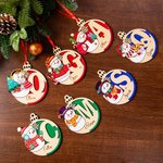 Personalised Cute Snowman Letter Double Layer Wooden Christmas Ball Ornament with Name Holiday Tree Decor Christmas Gift for Family Kids