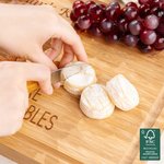 Personalisiertes Charcuterie-Schneidebrett „Here I Murder Vegetables“ aus FSC-zertifiziertem Bambus mit Gravur und Saftrinne – Versand aus den USA – Hochzeitsgeschenk für die Familie