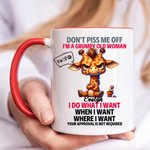 Personalised Don't Piss Me Off Coffee Cartoon Animal 11oz Mug with Name Birthday Gift for Women