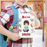Personalisierte Cartoon-Charakter Bibel Affirmation A5 Spirale Notebook mit anfänglichen Namen und 120 linierten Seiten Geburtstag inspirierende Geschenk für Jungen Mädchen