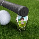 Gepersonaliseerde Cartoon Karakter Naam Magnetische Divot Repair Tool Ball Marker Set Hoed Clip met geval Golf accessoire Verjaardagscadeau voor golfl