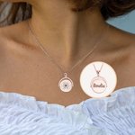 Personalizado Evil Eye Corazón Infinito Fidget Collar con nombre grabado Dainty Spinner Ansiedad Joyería Regalo de cumpleaños para las mujeres amantes de la meditación