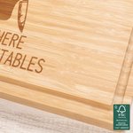 Personalisiertes Charcuterie-Schneidebrett „Here I Murder Vegetables“ aus FSC-zertifiziertem Bambus mit Gravur und Saftrinne – Versand aus den USA – Hochzeitsgeschenk für die Familie