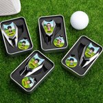Gepersonaliseerde Cartoon Karakter Naam Magnetische Divot Repair Tool Ball Marker Set Hoed Clip met geval Golf accessoire Verjaardagscadeau voor golfl