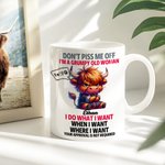 Personalised Don't Piss Me Off Coffee Cartoon Animal 11oz Mug with Name Birthday Gift for Women