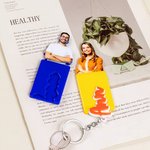 Personalised Acrylic Name Keychain with Photo Wall Key Holder Set House Decor Birthday Housewarming Gift for Family Friend