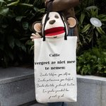 Gepersonaliseerde Vergeet Ze Niet Mee Te Nemen Herbruikbare Grote Canvas Boodschappentas Met Hengsels en Naam Verjaardagscadeau Voor Vrouwen