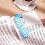 Personalized Colorful 2 Pcs Doodle Letters Magnetic Bookmark Clips with Name School Office Stationary Supplies Birthday Gift for Book Lover Bookworm