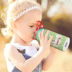 Personalised Initial Cute Forest Animal 12oz Kid Insulated Name Water Bottle with Handle and Silicone Straw Birthday Back To School Gift for Boy Girl