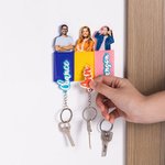 Personalised Acrylic Name Keychain with Photo Wall Key Holder Set House Decor Birthday Housewarming Gift for Family Friend