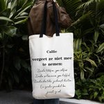 Gepersonaliseerde Vergeet Ze Niet Mee Te Nemen Herbruikbare Grote Canvas Boodschappentas Met Hengsels en Naam Verjaardagscadeau Voor Vrouwen