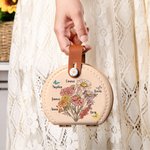 Personalized Birth Flower Sewing Tools Kit Storage Box with 1-10 Names Travel Accessory Birthday Anniversary Gift for Sewing Lovers